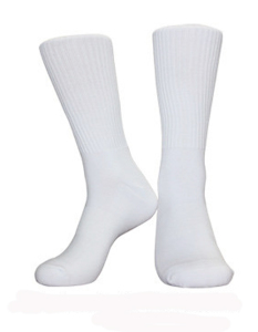 Sport 100% White Blank Sublimation Polyester Men Socks